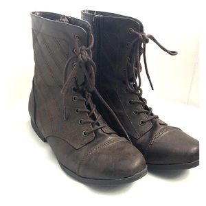 Girls Brown lace up boots - sz. 5